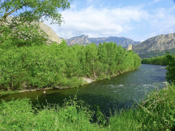 River in pyrenees spain